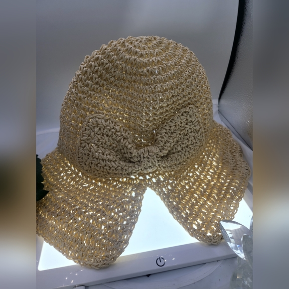 Bundle-Summer Sombrero -Straw Crochet Sun or Beach Hat, Handmade Vintage main image 6